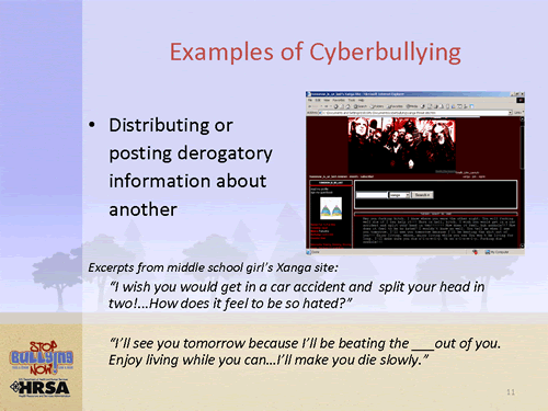 Examples of Cyberbullying